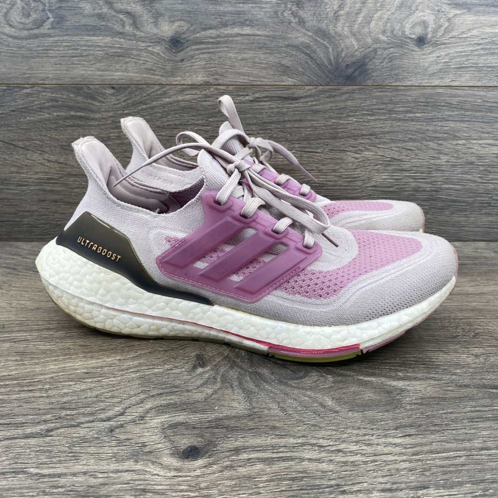 Adidas Ultraboost 21 Running Shoes Womens 7.5 Pink Purple S23831 Sneakers
